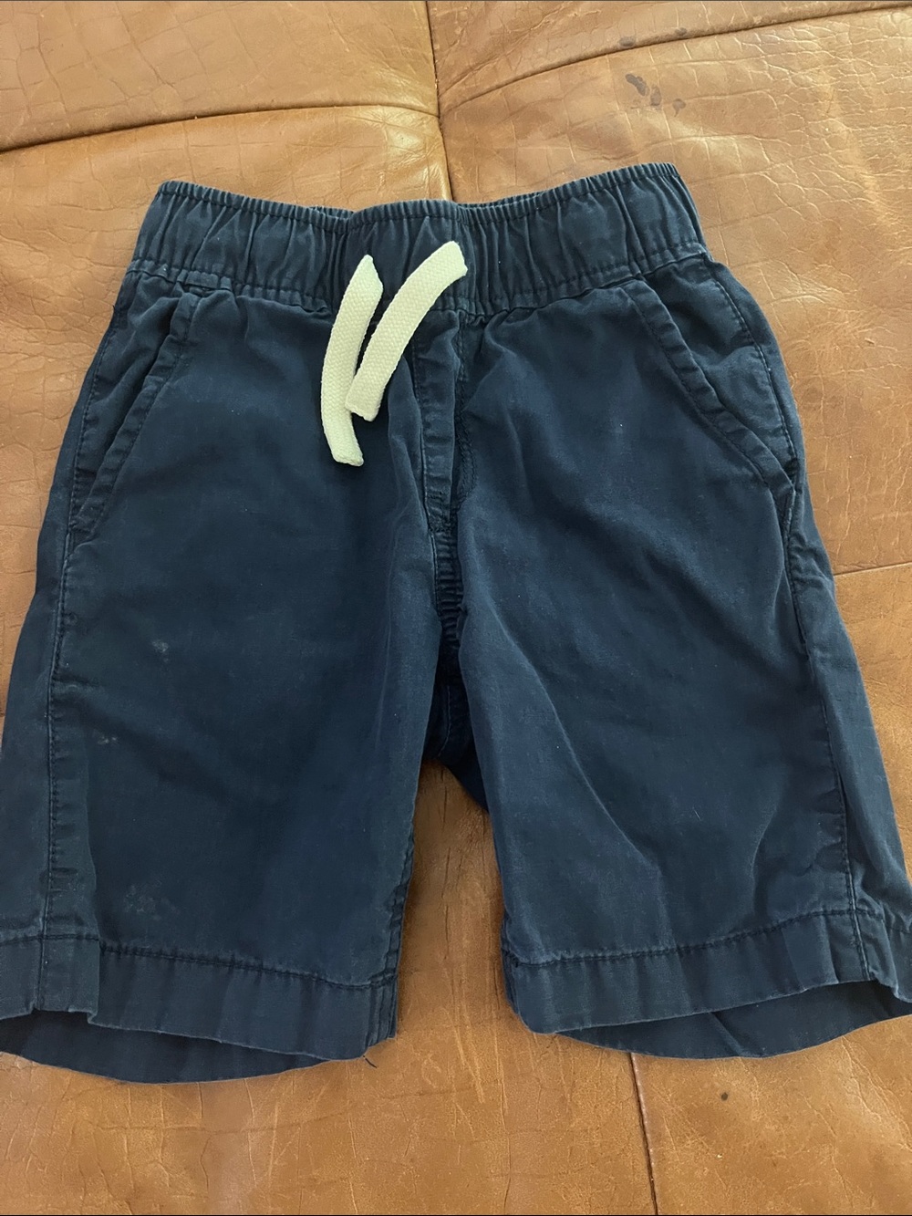 The Children's Place Navy Shorts with White Drawstring